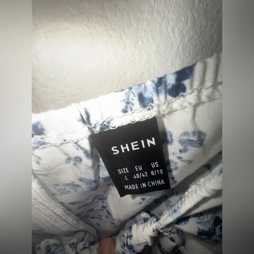 🎄 Christmas gift? Brand new SHEIN NWOT Milkmaid Floral Slit Maxi Dress L - Picture 4 of 4